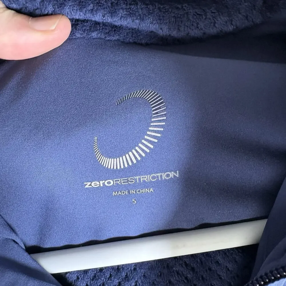 Zero Restriction Abbey Jacket Womens Small Blue Waterproof Waffle Lined Fleece